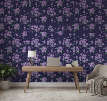Papel tapiz oficina morado - TenVinilo