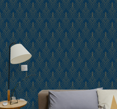 Papel tapiz moderno elegante diseño de hojas - TenVinilo