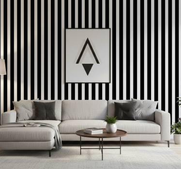 Papel tapiz para sala líneas verticales monocolor - TenVinilo