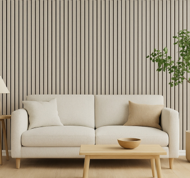 Papel tapiz para sala madera beige y negra - TenVinilo
