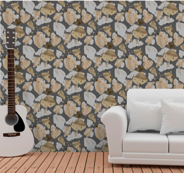 Papel tapiz textura patrón de terrazo grande - TenVinilo