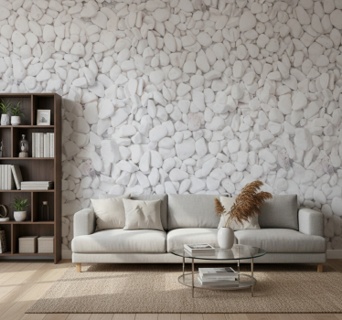 Papel tapiz piedra blanco realista - TenVinilo