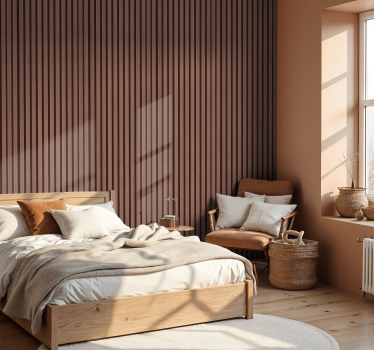 Papel tapiz rayas verticales láminas mocha mousse - TenVinilo