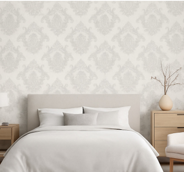 Papel tapiz recámara matrimonial gris moderno - TenVinilo