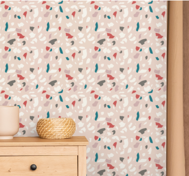 Papel tapiz textura abstract beige terrazzo - TenVinilo