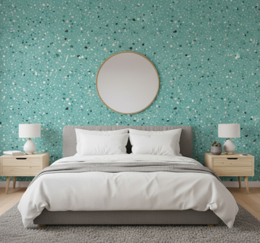 Papel tapiz textura aquamarina terrazzo - TenVinilo