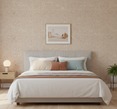 Papel tapiz textura beige terrazo - TenVinilo