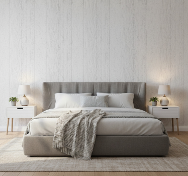 Papel tapiz textura madera blanca chic - TenVinilo