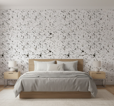 Papel tapiz textura terrazzo gris blanco y negro - TenVinilo