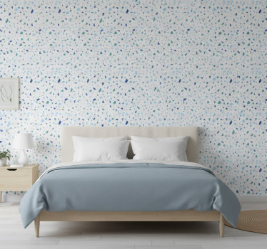 Papel tapiz textura tonos azules terrazzo - TenVinilo