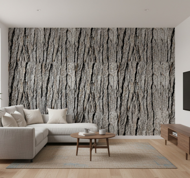 Papel tapiz madera diseño de tronco realista - TenVinilo