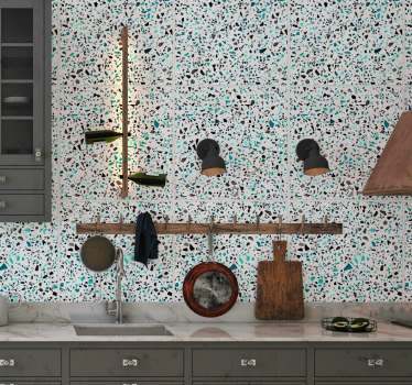 Papeles de pared modernos Azulejos de marmur azul - TenVinilo