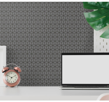Papeles de pared modernos Cubos grises 3d - TenVinilo