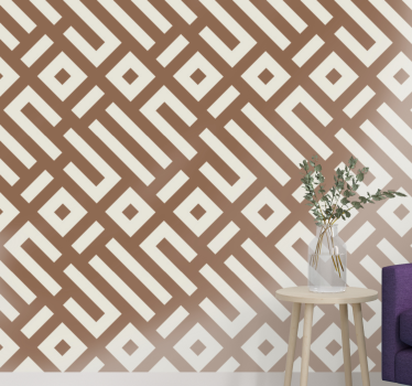 Papeles de pared modernos Diseño geométrico en tono tierra - TenVinilo