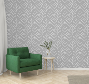 Papel pintado recibidor patrón nórdico gris - TenVinilo