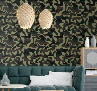 Papeles de pared modernos Patrón militar - TenVinilo